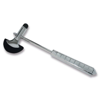 Reflexhammer Vario, combination with a needle and brush, chrome -plated, 20 cm length